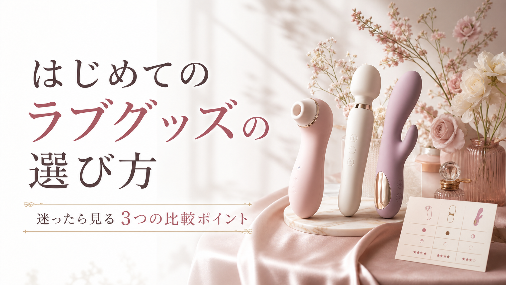 はじめてのラブグッズの選び方｜迷ったら見る3つの比較ポイント