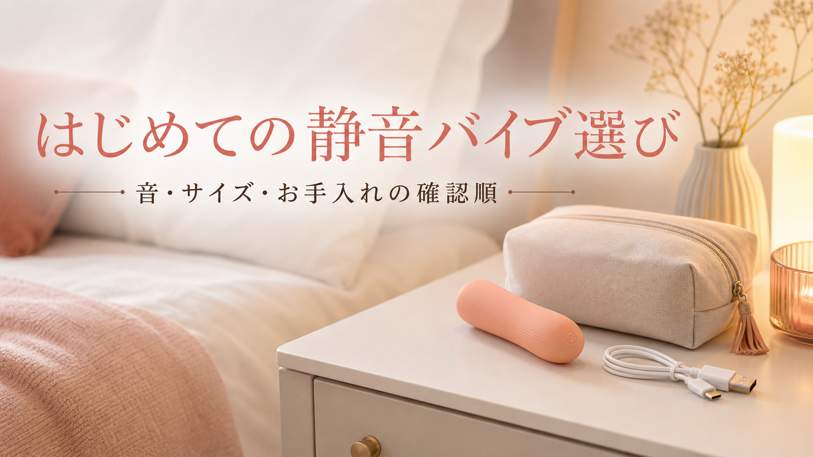 はじめての静音バイブ選び｜音・サイズ・お手入れを確認する順番