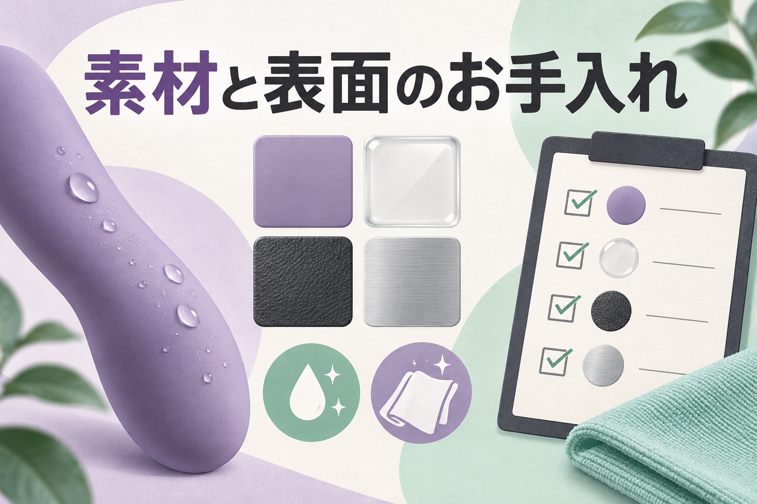 バイブの素材と表面を確認する方法｜お手入れと相性を購入前に整理