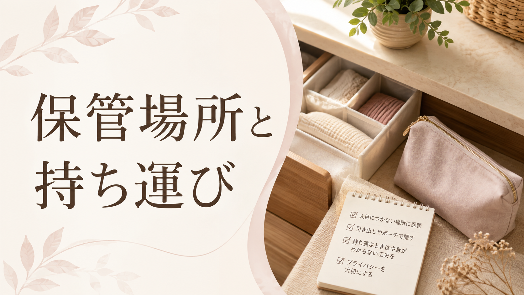 バイブの保管場所と持ち運び｜見えにくさ・乾燥・収納の確認ポイント